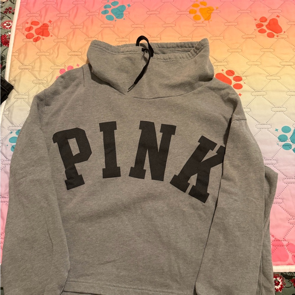 Victoria's Secret Gray Hoodie with PINK Logo